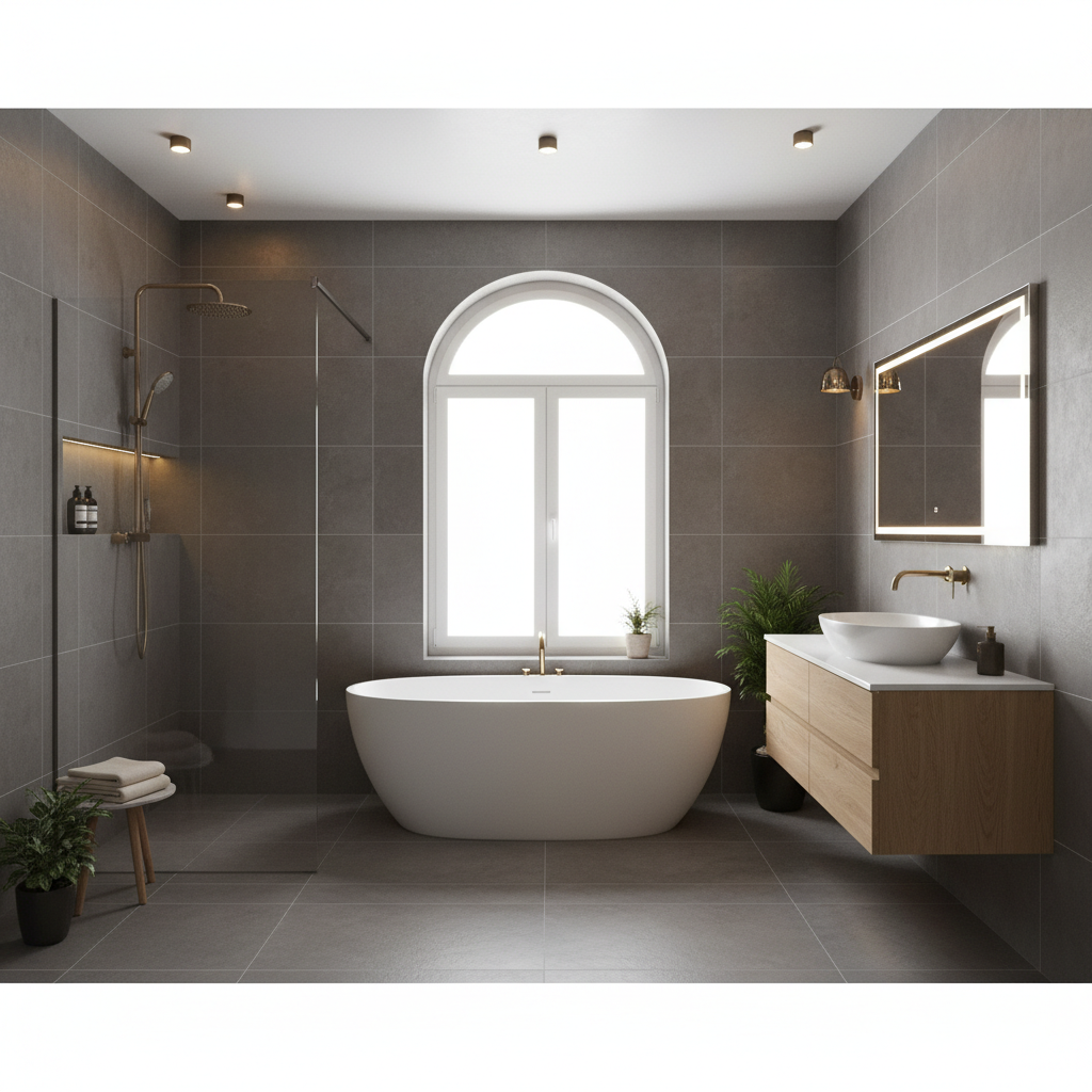 Reforma de baño contemporáneo por Arquitectos San Cugat del Vallés